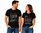 I Stole Her Heart & His Last Name Matching Couple Shirts – Husband Wife T-Shirt Set