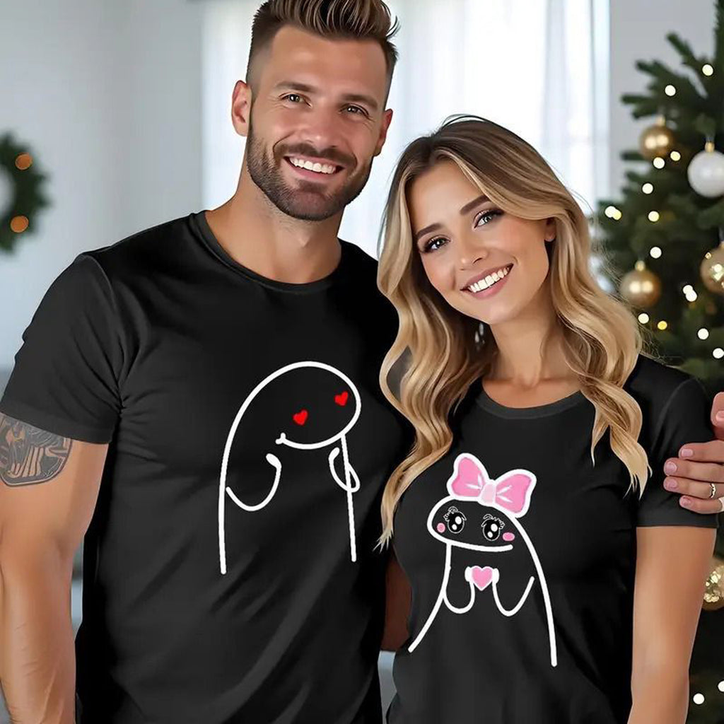 Cute Love Matching Couple Shirts – His and Hers Romantic T-Shirt Set