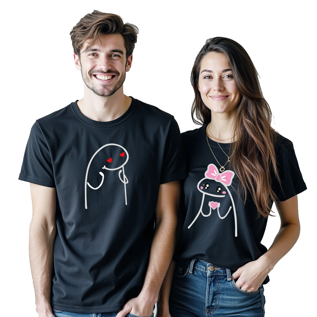 Cute Love Matching Couple Shirts – His and Hers Romantic T-Shirt Set