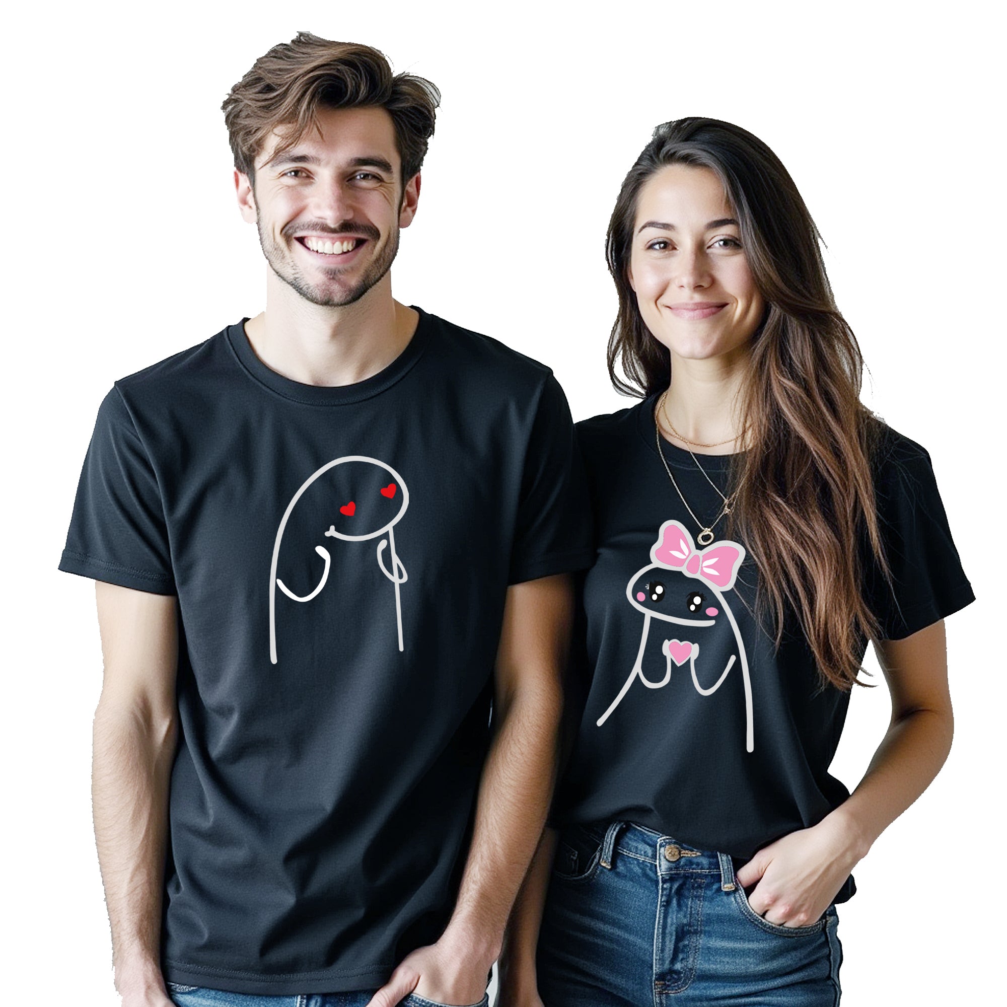 Cute Love Matching Couple Shirts – His and Hers Romantic T-Shirt Set