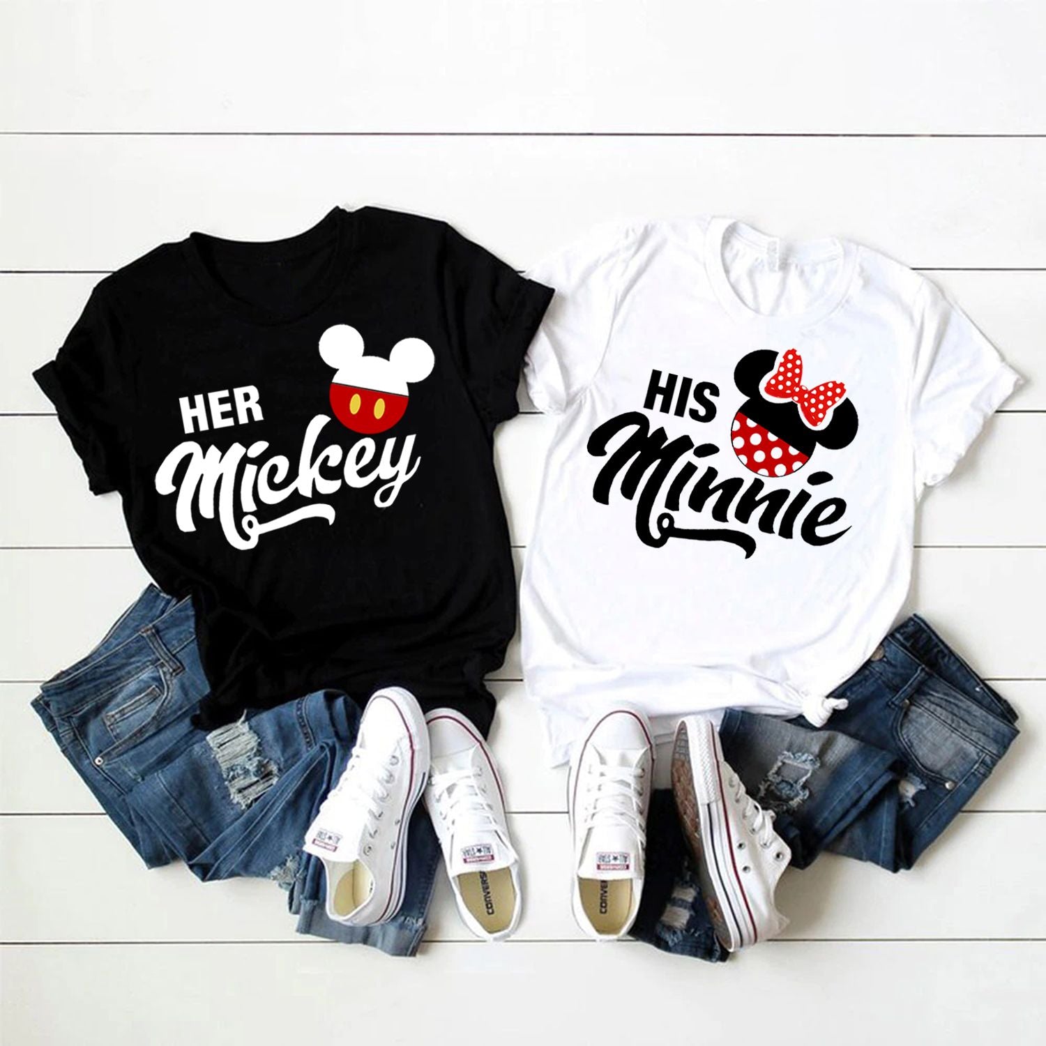 Her Man & His Woman Matching Couple Shirts – His and Hers T-Shirt Set