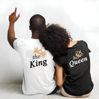 King & Queen Matching Couple Shirts – His Queen & Her King T-Shirt Set