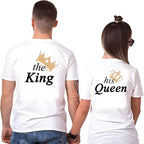 King & Queen Matching Couple Shirts – His Queen & Her King T-Shirt Set