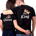King & Queen Matching Couple Shirts – His Queen & Her King T-Shirt Set