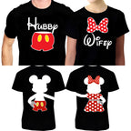 Hubby & Wifey Matching Couple Shirts – Husband and Wife T-Shirt Set