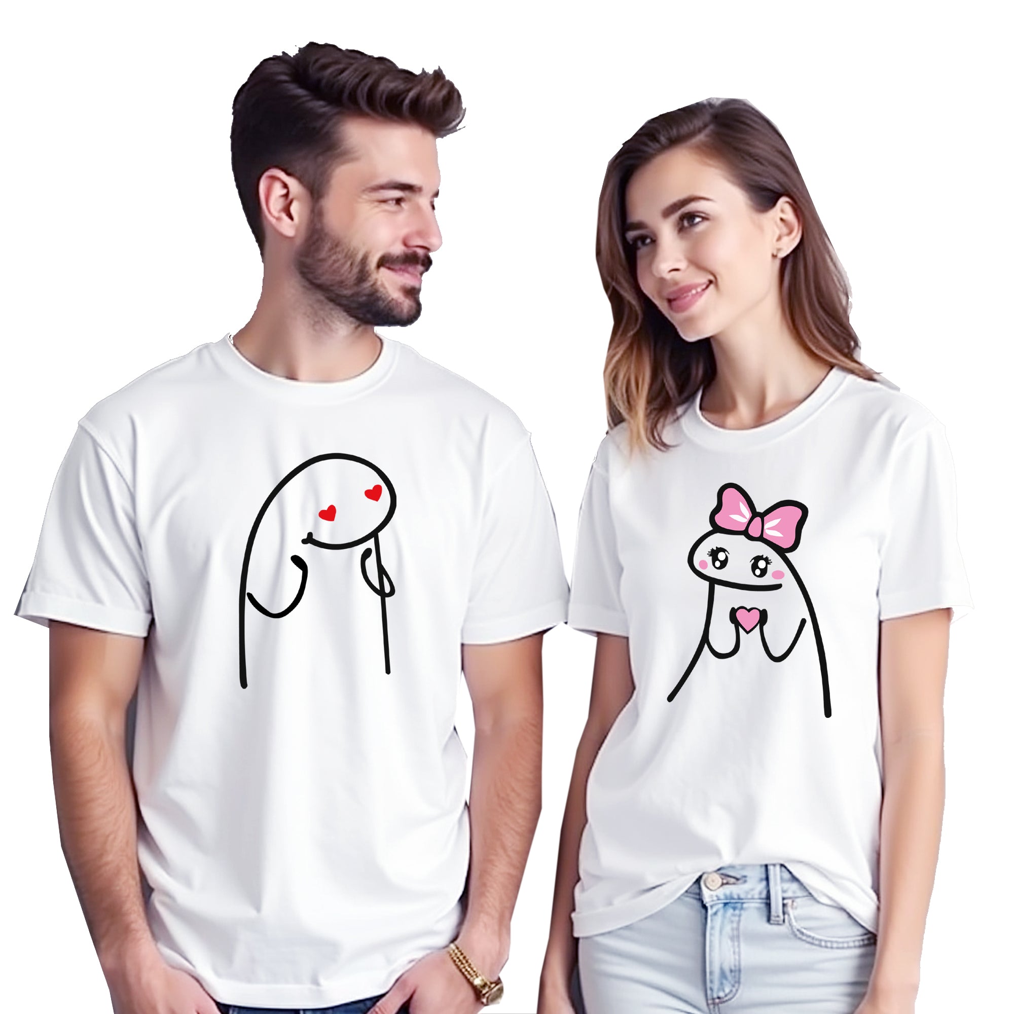Cute Love Matching Couple Shirts – His and Hers Romantic T-Shirt Set
