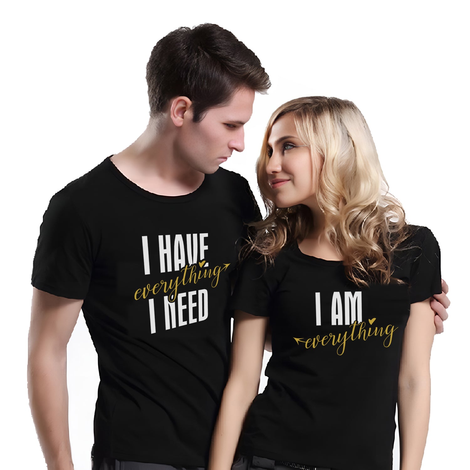 Everything I Need Matching Couple Shirts – I Am Everything His & Hers T-Shirt Set