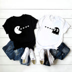 Retro Arcade Matching Couple Shirts – His and Hers Love T-Shirt Set