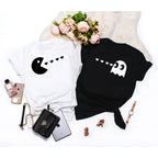 Retro Arcade Matching Couple Shirts – His and Hers Love T-Shirt Set