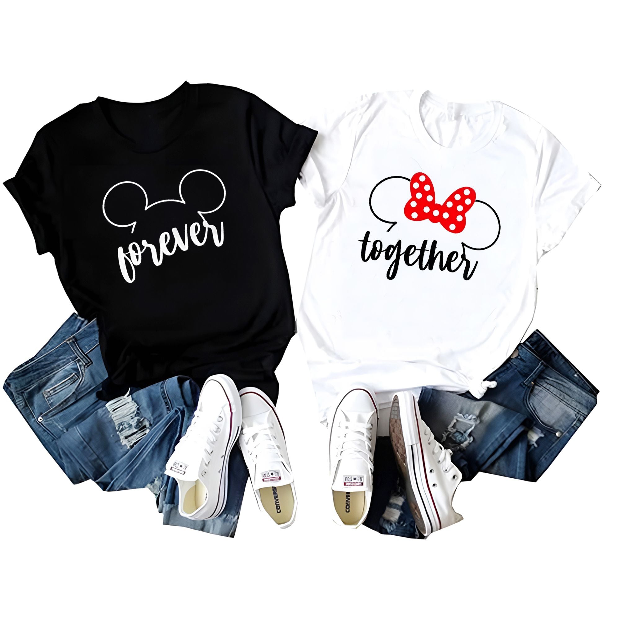 Forever Together Matching Couple Shirts – His and Hers T-Shirt Set