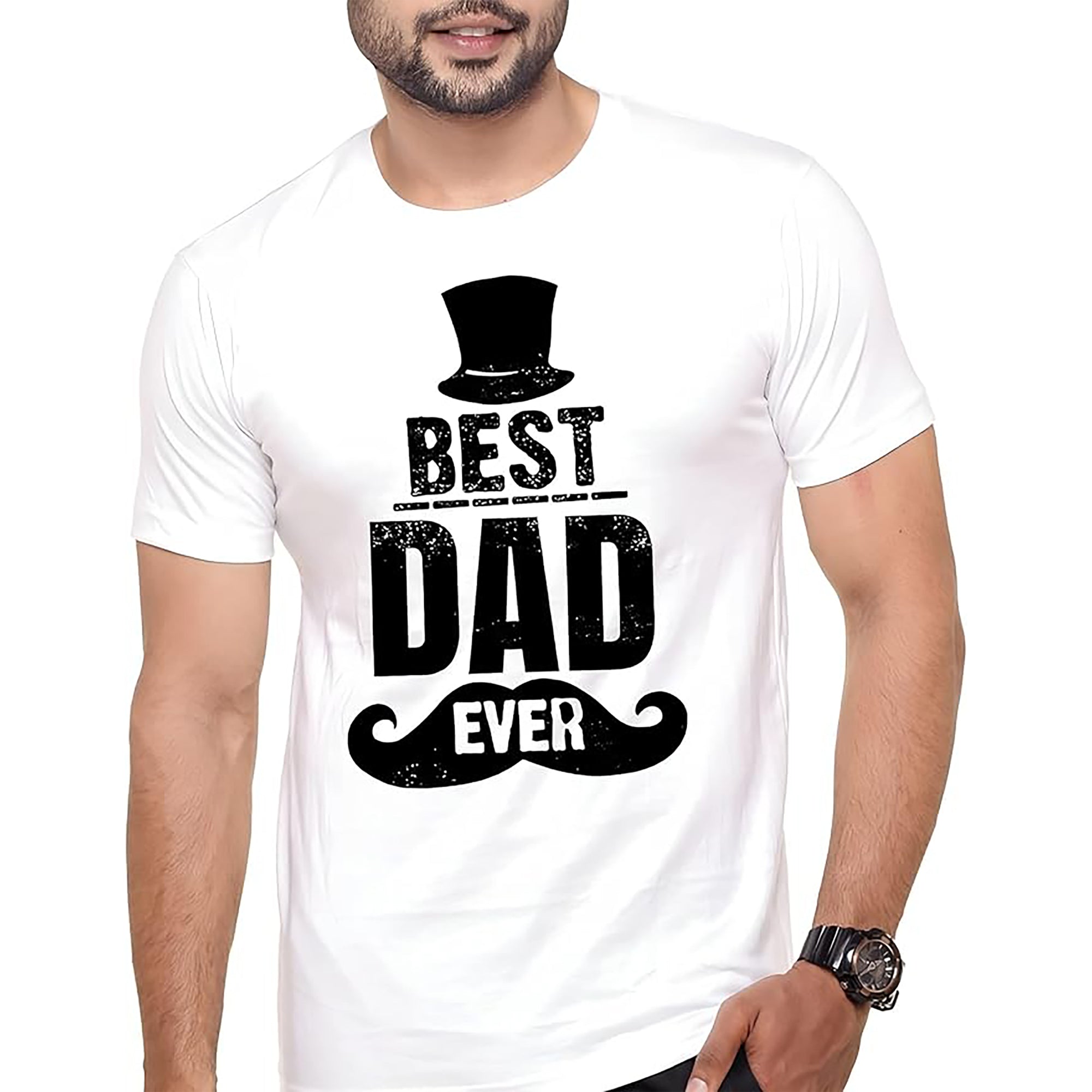 Best Dad Ever Mustache T-Shirt – Funny Father's Day Gift for Dad