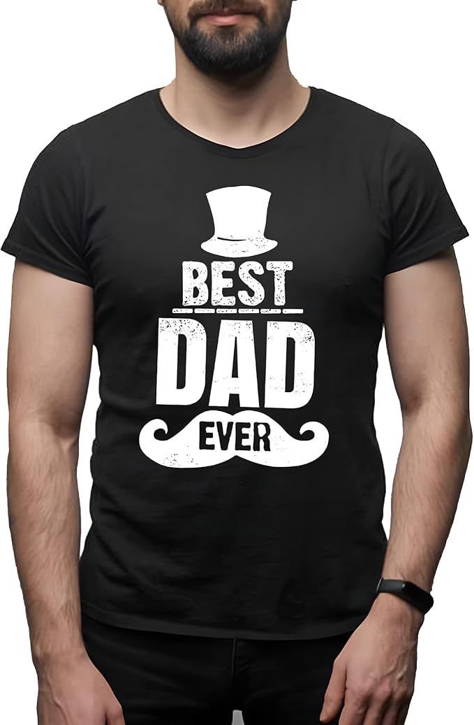 Best Dad Ever Mustache T-Shirt – Funny Father's Day Gift for Dad