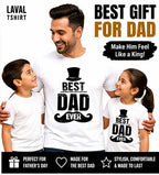 Best Dad Ever Mustache T-Shirt – Funny Father's Day Gift for Dad