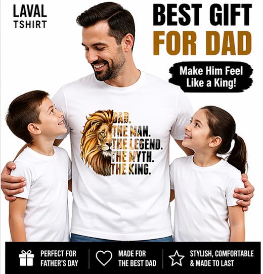 Dad Lion The Man The Myth The Legend T-Shirt – King Dad Shirt