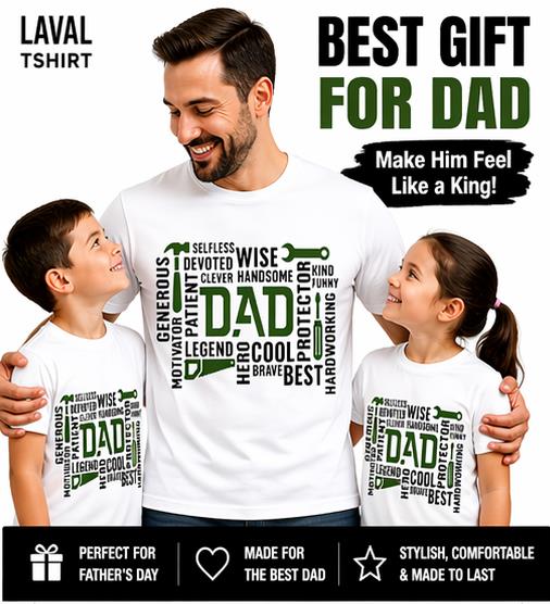 Awesome Dad T-Shirt – Funny Tool Design Father's Day Gift