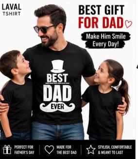 Best Dad Ever Mustache T-Shirt – Funny Father's Day Gift for Dad