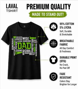 Awesome Dad T-Shirt – Funny Tool Design Father's Day Gift