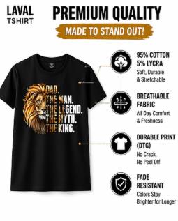 Dad Lion The Man The Myth The Legend T-Shirt – King Dad Shirt