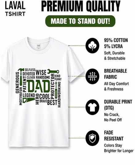 Awesome Dad T-Shirt – Funny Tool Design Father's Day Gift