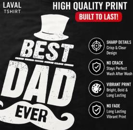 Best Dad Ever Mustache T-Shirt – Funny Father's Day Gift for Dad