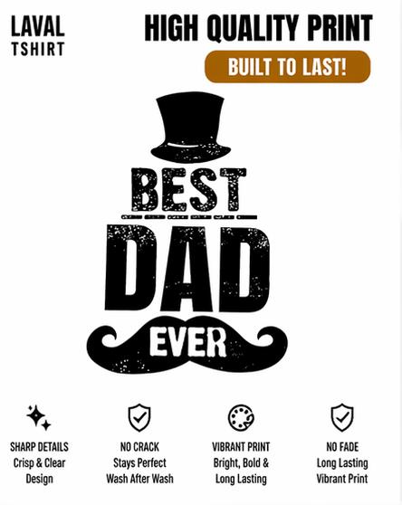 Best Dad Ever Mustache T-Shirt – Funny Father's Day Gift for Dad