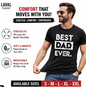 Best Dad Ever T-Shirt – Funny Father's Day Gift for Dad