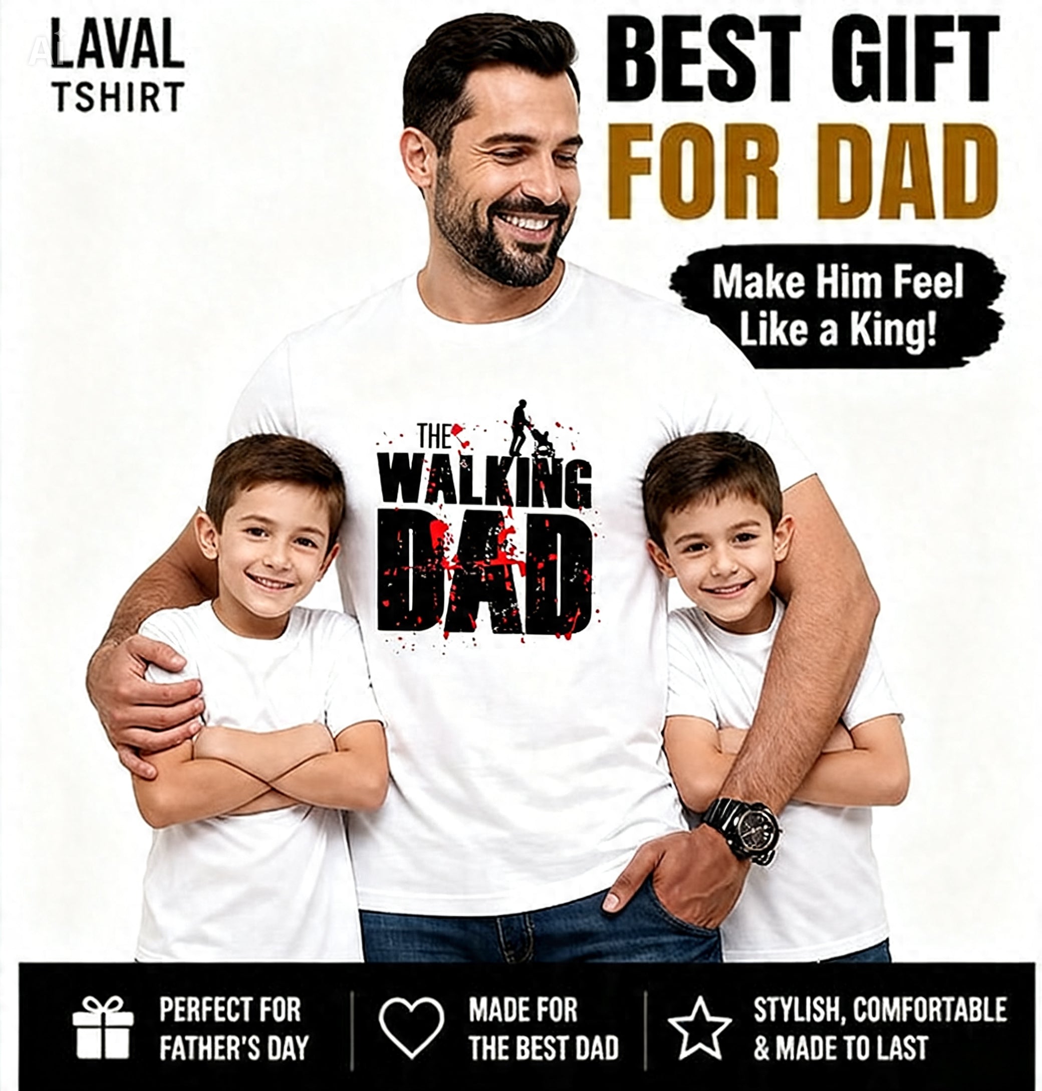 The Walking Dad Funny Dad T-Shirt – Father's Day Gift for Men