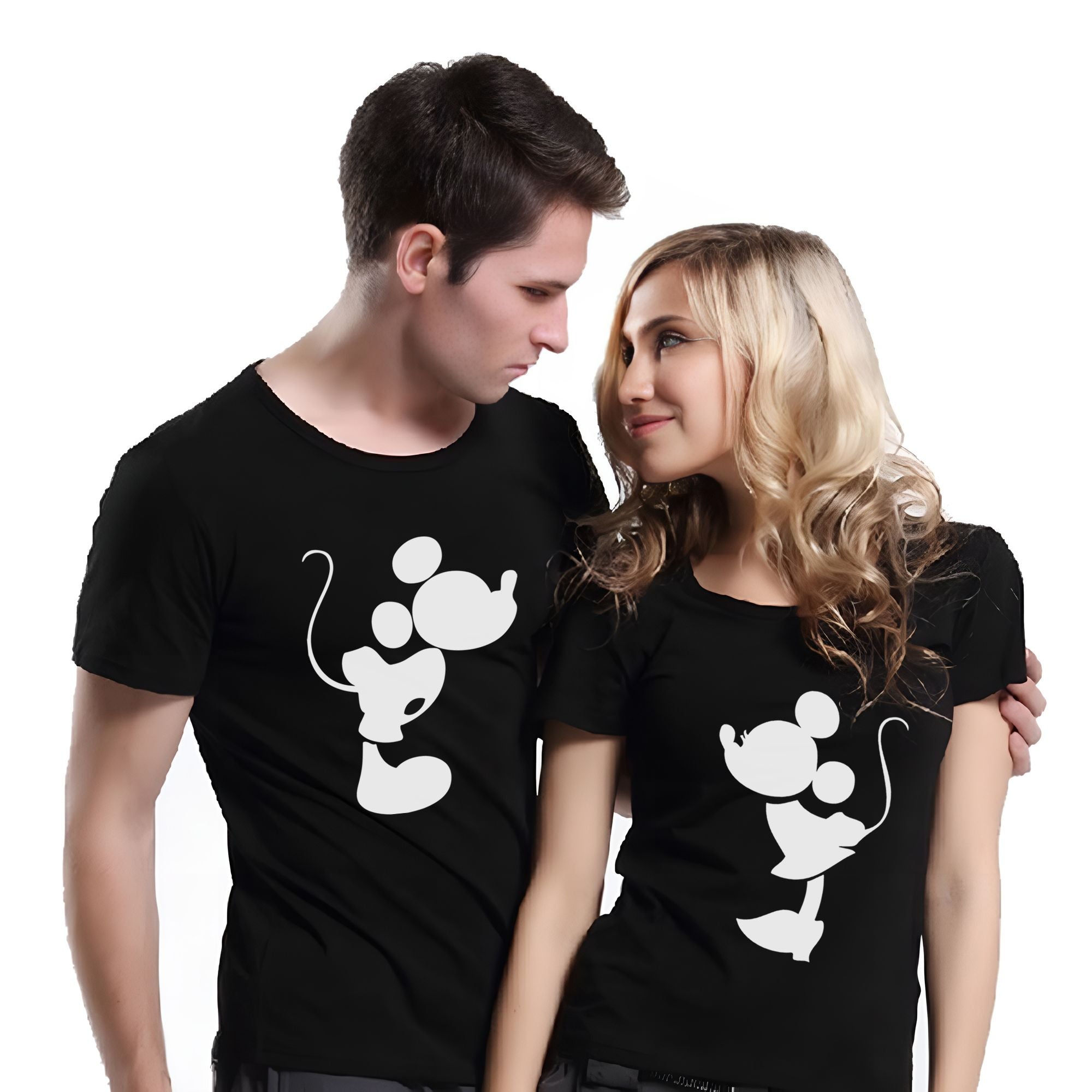 Kissing MM Couple Matching Shirts – His and Hers T-Shirts for Couples
