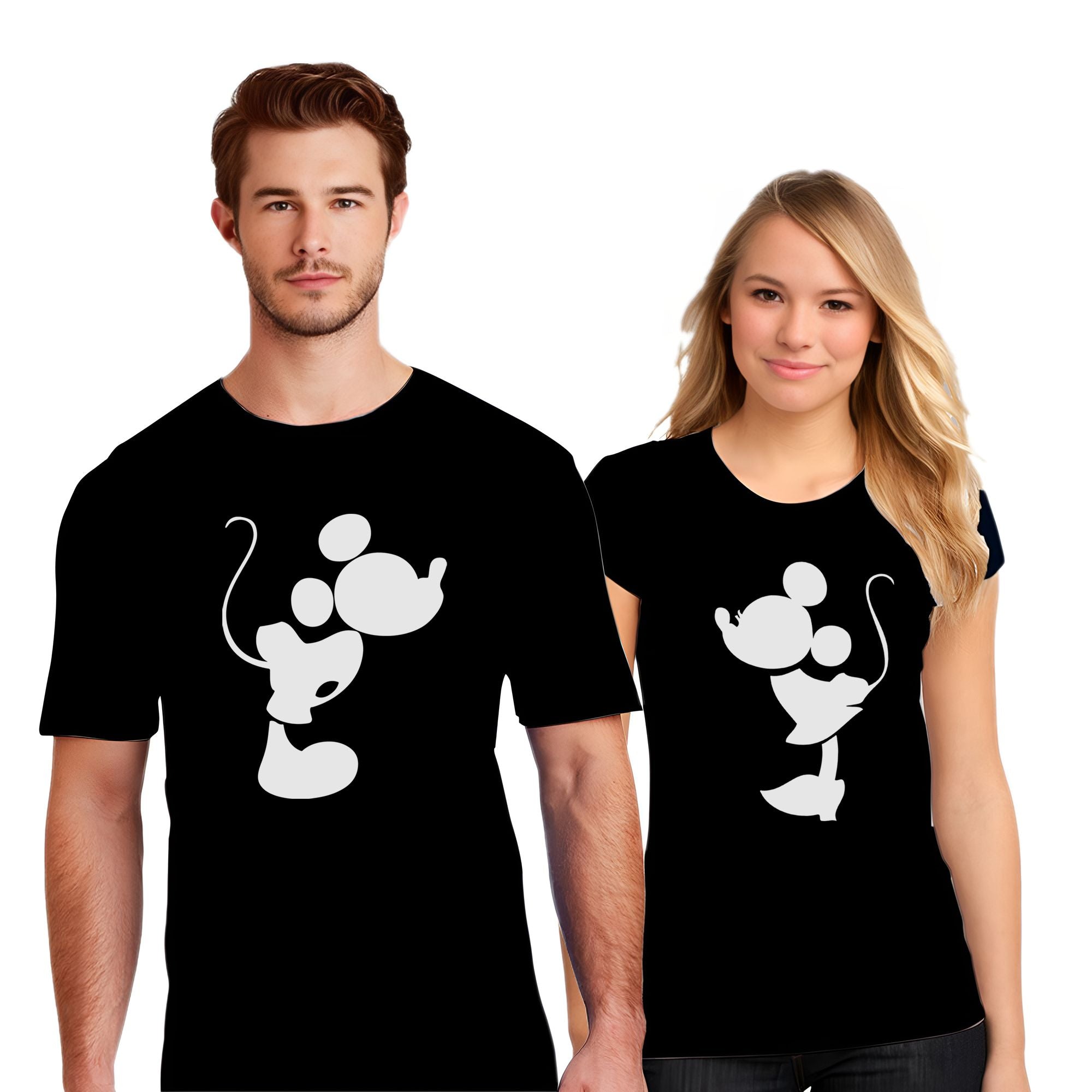 Kissing MM Couple Matching Shirts – His and Hers T-Shirts for Couples