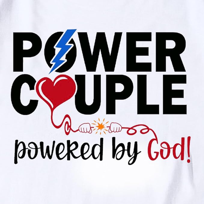 Power Couple Matching Shirts – His and Hers Couple T-Shirt Set