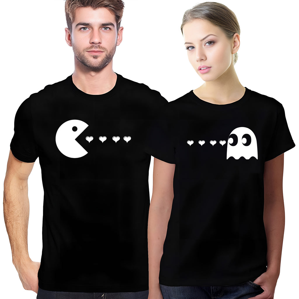 Retro Arcade Matching Couple Shirts – His and Hers Love T-Shirt Set