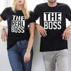 The Boss & The Real Boss Matching Couple Shirts – Funny His and Hers T-Shirts