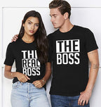 The Boss & The Real Boss Matching Couple Shirts – Funny His and Hers T-Shirts